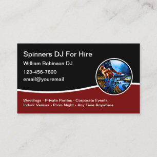 Coola musik DJ för uthyrning Business Cards Design Visitkort