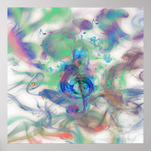 Coola: musik noter rökeffekter poster