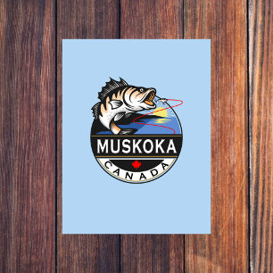 Coola Muskoka Kanada Fiske utomhus Vapensköld Vykort