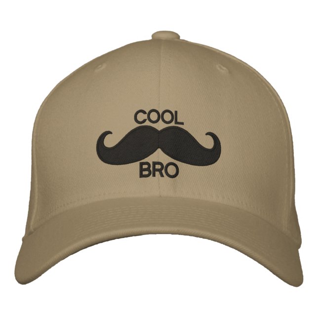 COOLA Mustache BRO Broderad Keps (Framsida)