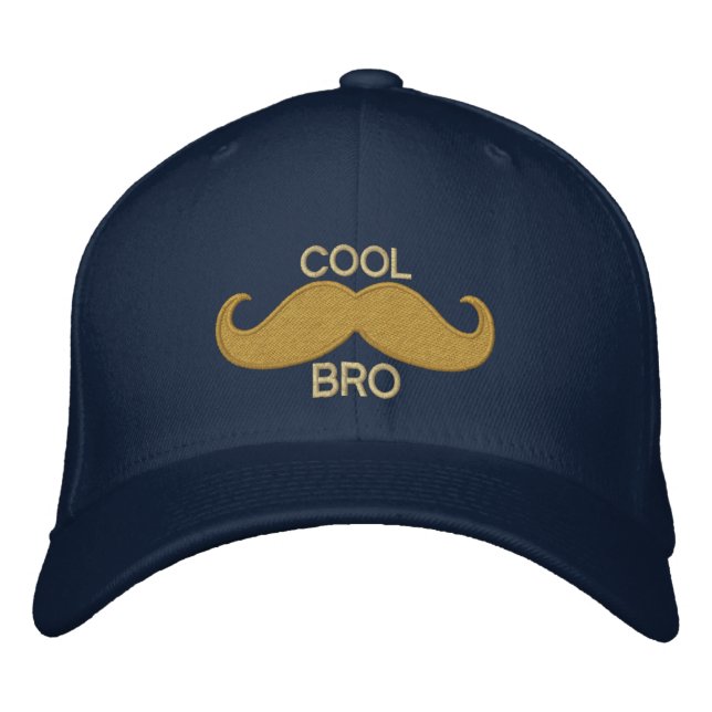 COOLA Mustache BRO Broderad Keps (Framsida)