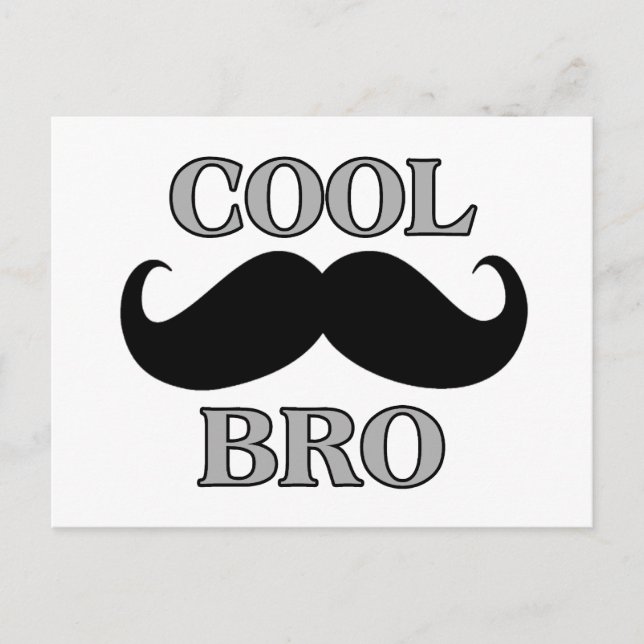 Coola Mustache Bro Vykort (Framsida)