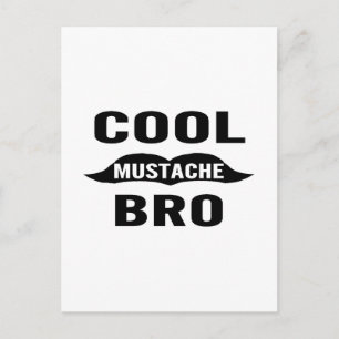 Coola Mustache Bro Vykort