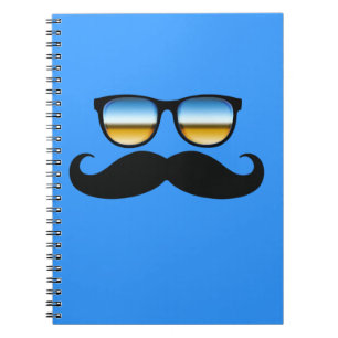 Coola Mustache under Shades Anteckningsbok