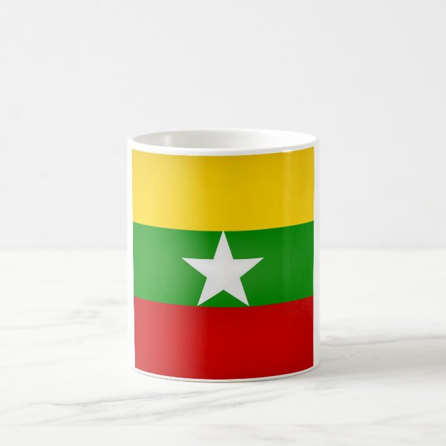 Coola Myanmar Flagga Kaffemugg (Center)