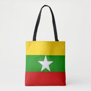 Coola Myanmar Flagga Mode Tygkasse