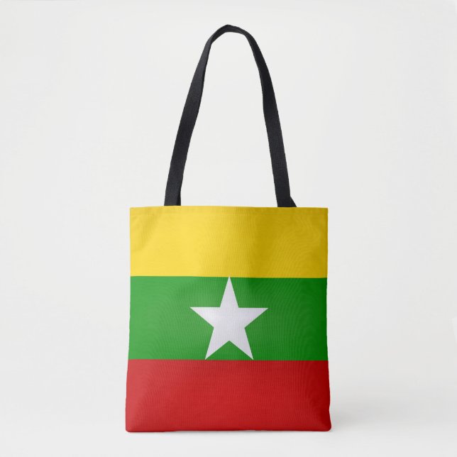 Coola Myanmar Flagga Mode Tygkasse (Framsida)