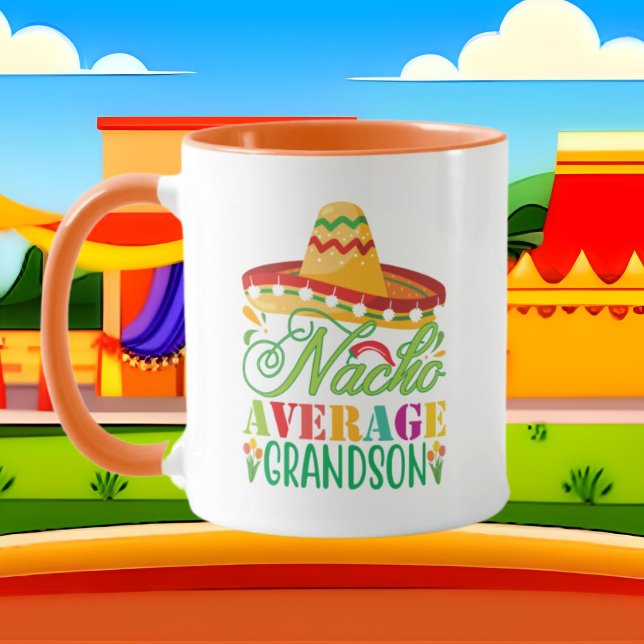 Coola Nacho medelvärde Grandson add namn Mugg (Skapare uppladdad)