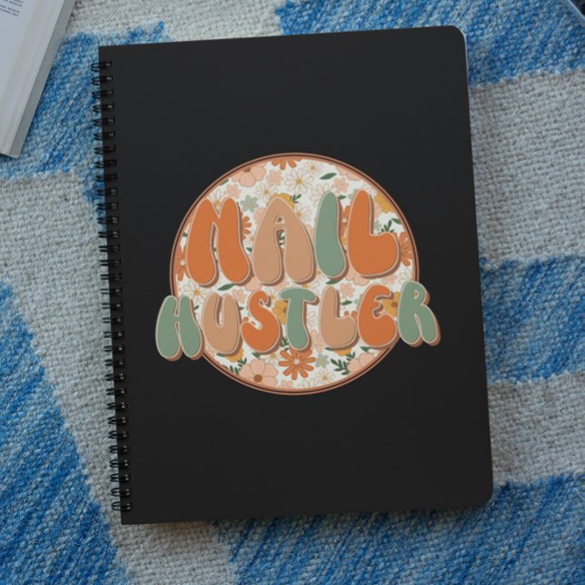 Coola Nagel Hustler Nail Salon Blommigt Anteckningsbok (Cool Nail Hustler Nail Salon Floral Notebook)