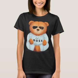 Coola Nalle med Sunglass Teddy Älskare, B T Shirt