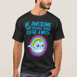 Coola Narwhal För manar Women Rainbow Tusk Sea Uni T Shirt