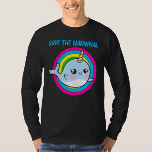 Coola Narwhal För manar Women Rainbow Tusk Sea Uni T Shirt