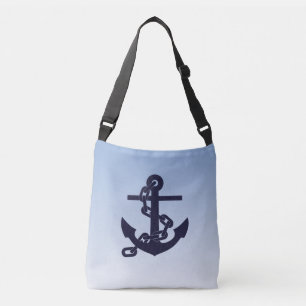 Coola Nautical Theme Anchor på Himlar Blue Axelväska