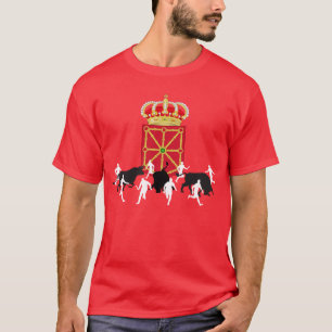 Coola Navarre Flagga San Fermin, Pamplona, konstru T Shirt