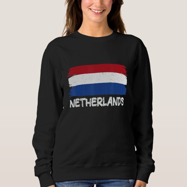 Coola Nederländerna Flagga T Shirt (Framsida)