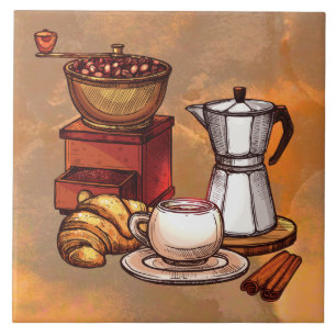 coola nedfläckad, keramiskt plattor för kaffekodör kakelplatta