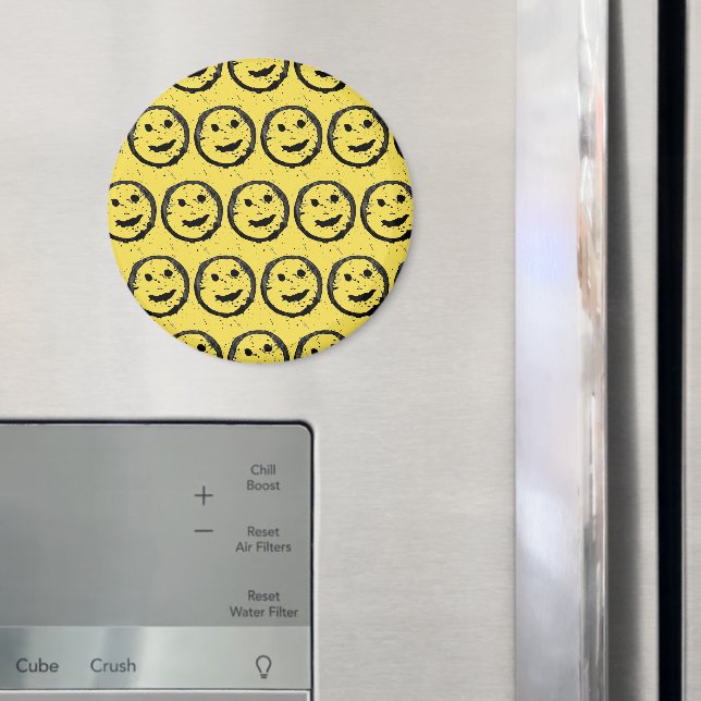 Coola Nedfläckad Lycklig Smildrande av gulten ansi Magnet (In Situ (Fridge))