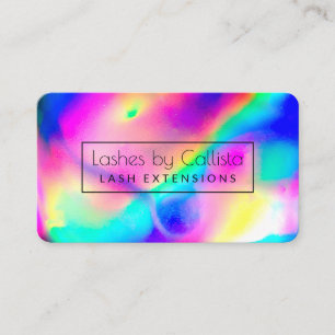 Coola Neon Unicorn HoloGraph Lash Artist Visitkort