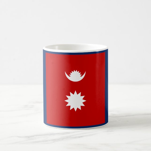 Coola Nepal-Flagga Kaffemugg (Center)