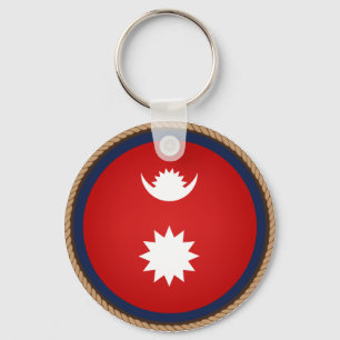 Coola Nepal Flagga Seal Nyckelring