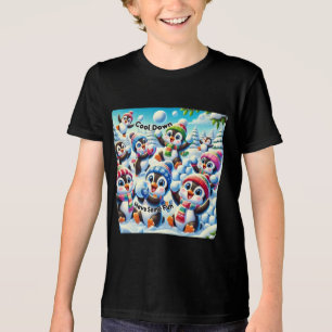 Coola ner, ha lite Roligt - Penguin Snowball Fight T Shirt