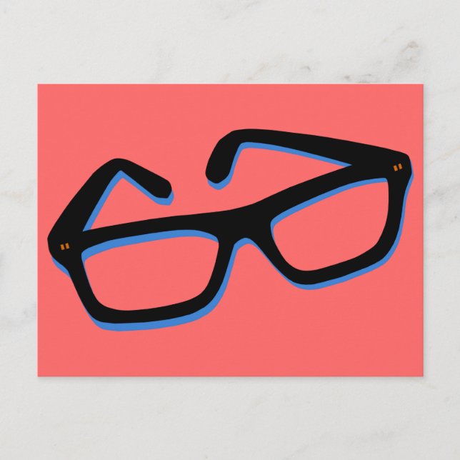 Coola Nerd Glass Vykort (Framsida)