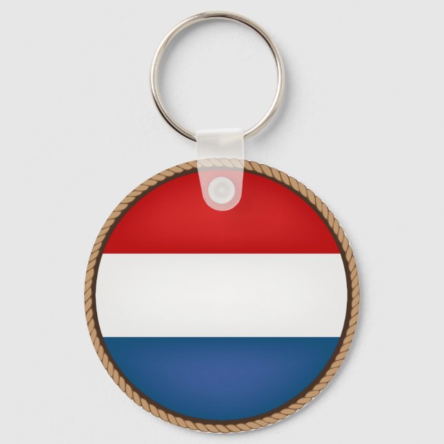 Coola Netherlands Flagga Seal Nyckelring (Framsida)