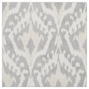 Coola neutralt grått och beige ikat tribal mönst tyg