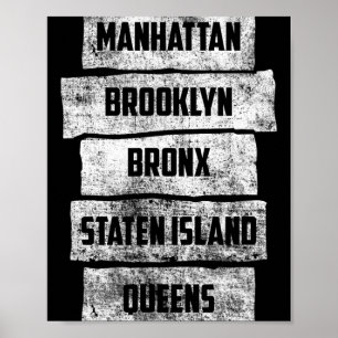 Coola New York City 5 Boroughs, New York New York Poster