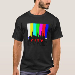 Coola New York City med tv Test Signal Illustratio T Shirt