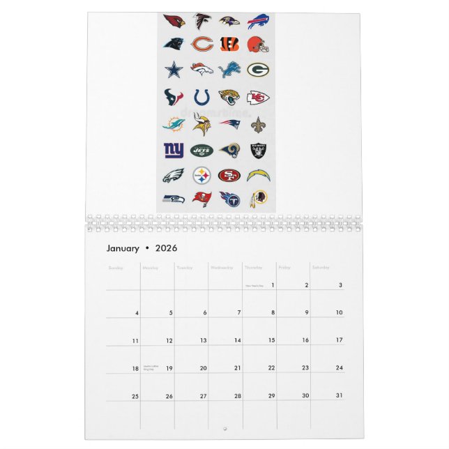 COOLA NFL CALENDER KALENDER (Jan 2026)