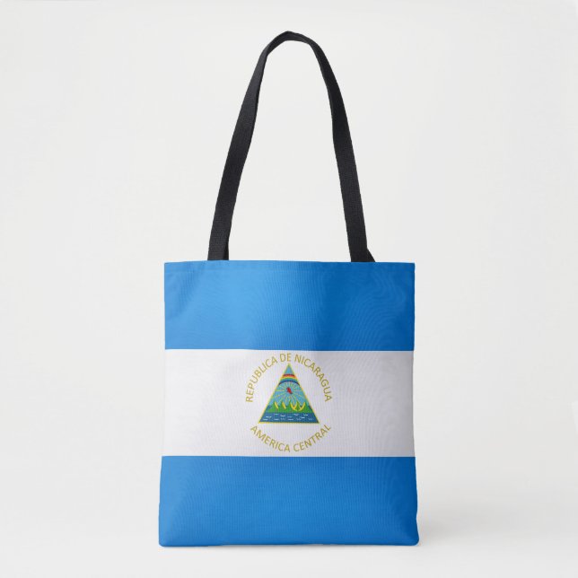 Coola Nicaragua Flagga Mode Tygkasse (Framsida)
