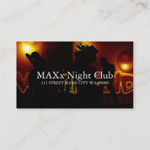 Coola Night Klubb Dancing Pub Nightlife Business Visitkort