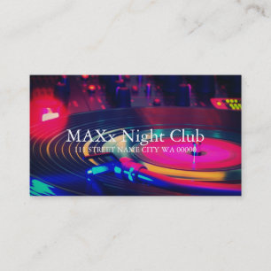 Coola Night Klubb Dancing Pub Nightlife Business Visitkort
