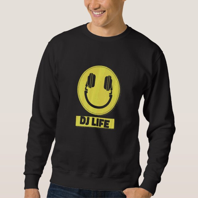 Coola No Music No Life Dj-hörlurar Lång Ärmad Tröja (Framsida)