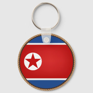 Coola Nordkoreas Flagga Seal Nyckelring