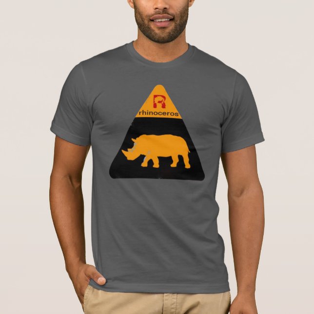 coola, noshörande djur t-shirt (Framsida)