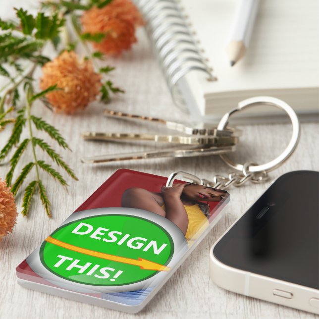 COOLA! Nyckelkedja - Akrylrektangel (dubbla-sidig) (Högra Framsidan)
