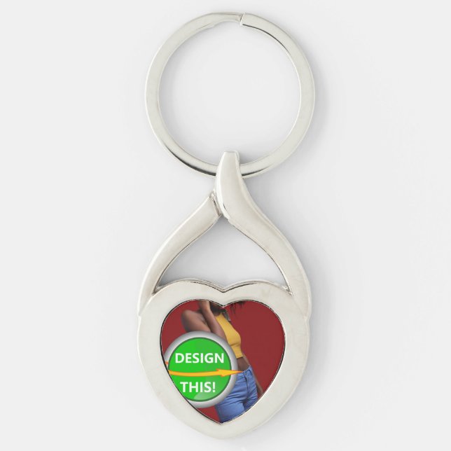 COOLA! Nyckelkedja - Premium Metall - Twisted Hear (Framsidan)