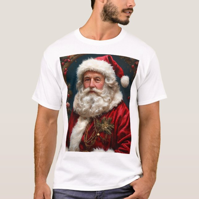 coola nytt år t-shirt christmas jultomten (Framsida)