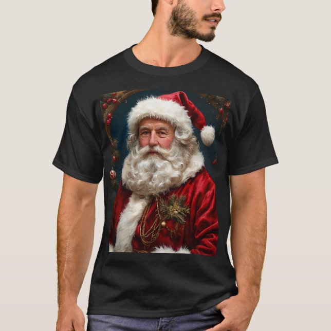 coola nytt år t-shirt christmas jultomten (Framsida)