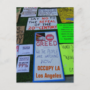 Coola Occupy LA-vykort! Vykort