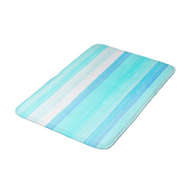 Coola Ocean Blue Aqua Turcos Watercolor Rand Badrumsmatta (Vinklad)