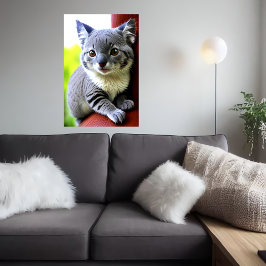 Coola och berömvärd Hybrid Cat Koala | AI Art Poster