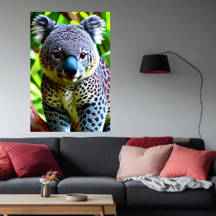 Coola och berömvärd Hybrid Jaguar Koala AI Art Poster