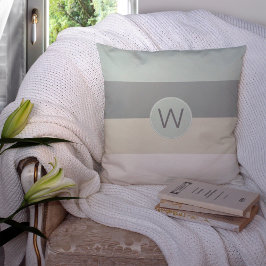 Coola och Calming Rand Mönster med Monogram Kudde