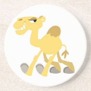 Coola- och Cute Tecknad Camel Underlägg Sandsten