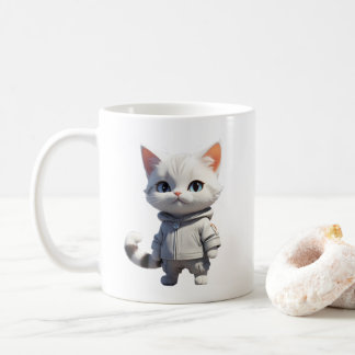Coola och dålig kattillustration kaffemugg