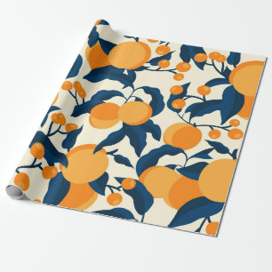 Coola och färgfull Apricot Mönster Presentpapper