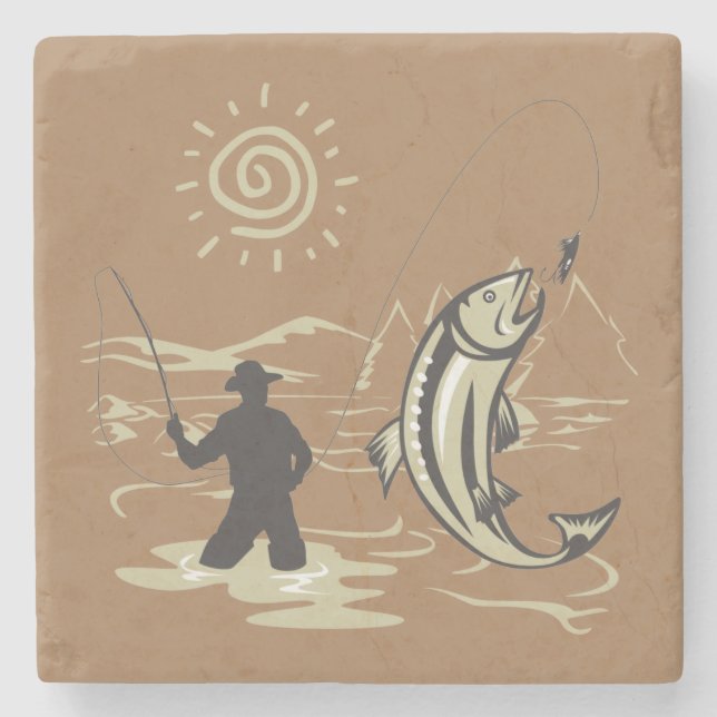 Coola och färglös fångst av fisk under sommaren stenunderlägg (Framsidan)